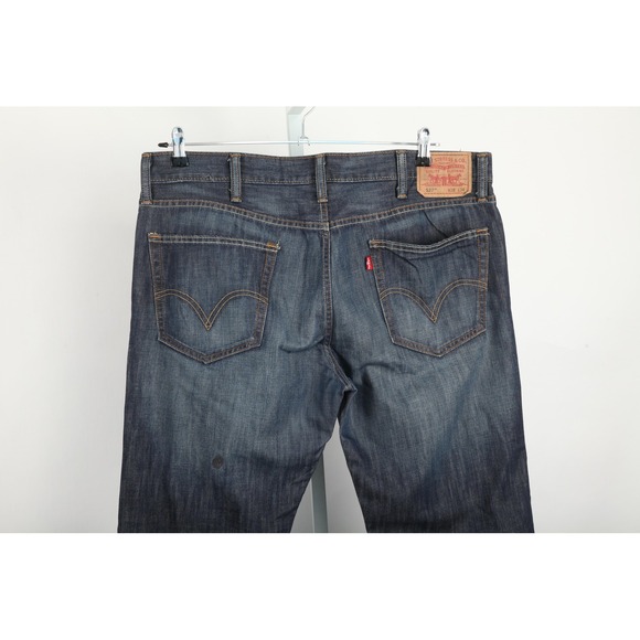 Levi's 527 Jeans Mens 38x34 Blue Boot Cut Denim Dark Wash Zip Fly 100% Cotton - Picture 5 of 16